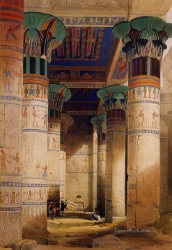 Pórtico del templo de Isis en Philae 1851 David Roberts Araber Pinturas al óleo